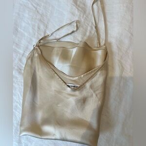 Champagne reformation silk tank